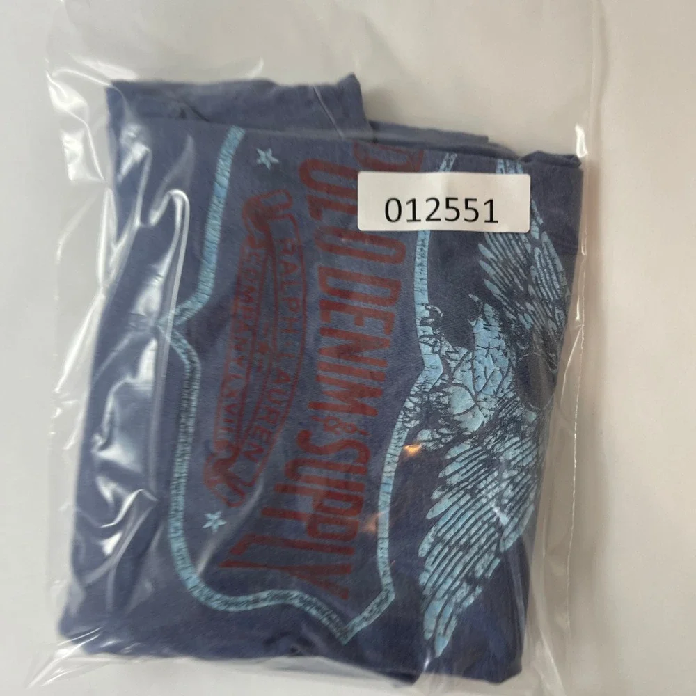 Polo Ralph Lauren Denim Supply Shirt Mens 3XLT Blue Tee T-Shirt Eagle Preppy Y2K